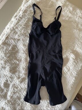 SKIMS Black Sculpting Shapewear Bodysuit with Adjustable Straps